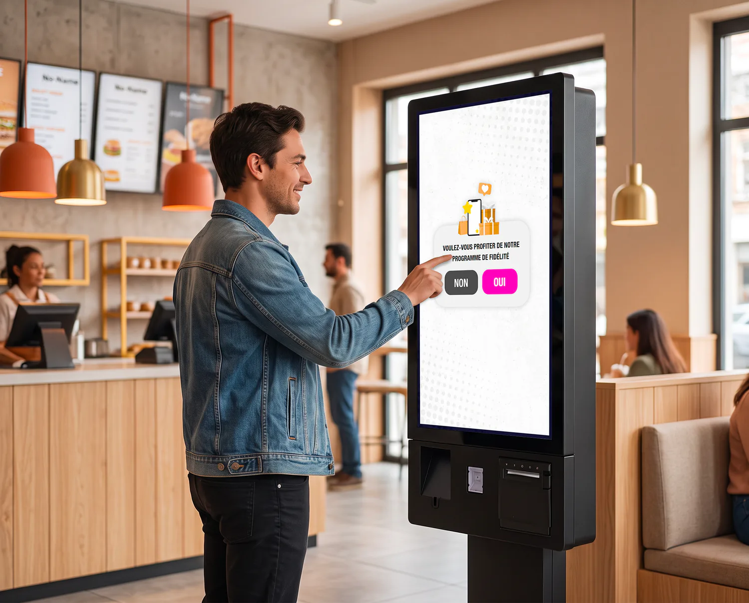 Tablette de fidélité, points du client et choix du cadeau